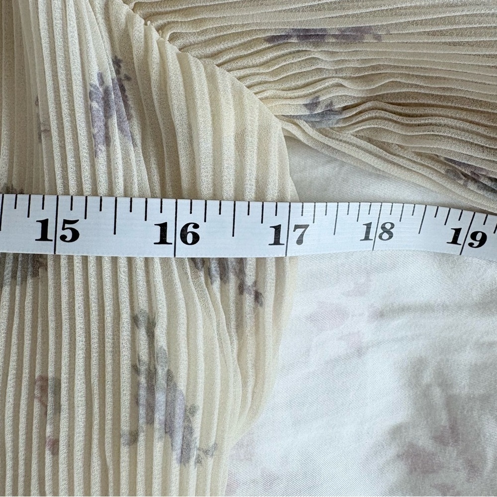 Ganni Floral Pleated Georgette Mini Dress - Picture 11 of 12
